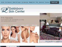 Tablet Screenshot of goldsboroskincenter.com